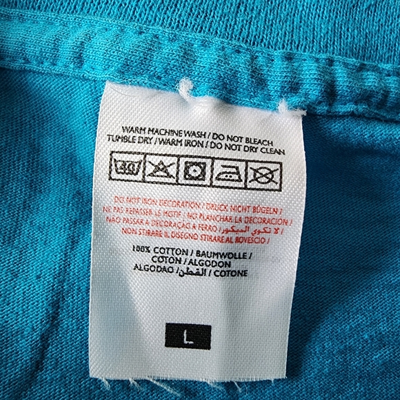 London England Graphic Shirt Mens Large Union Jack Flag Turquoise - Picture 3 of 7